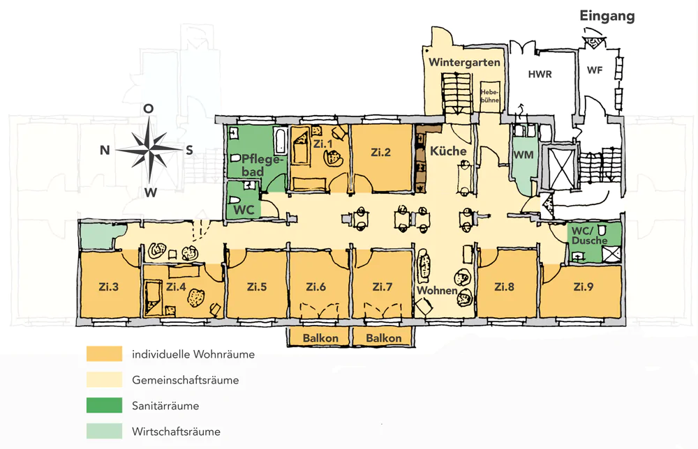 Karte des Hauses Friedrichsfelde